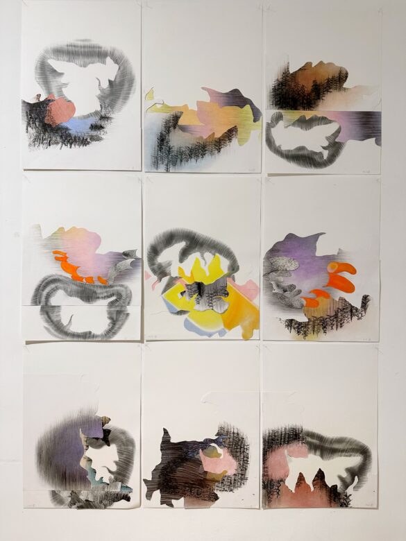 Liana Zanfrisco, Aiuole, 2023, 60 x 42 cm